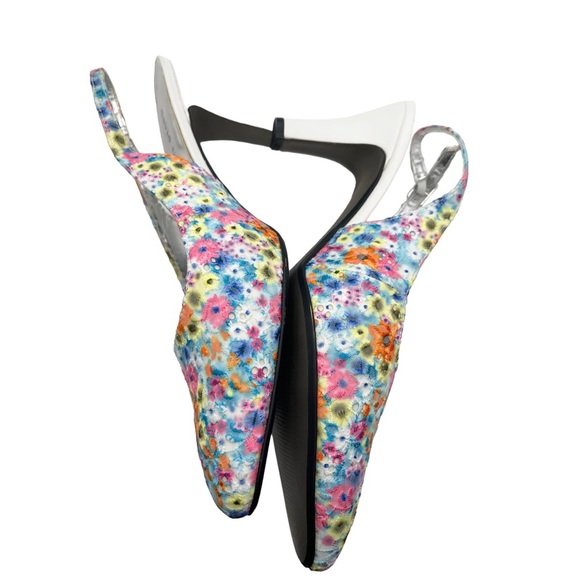 David Tate The Lace Eyelet Lace Kitten Heel Sz 10 - Picture 2 of 6